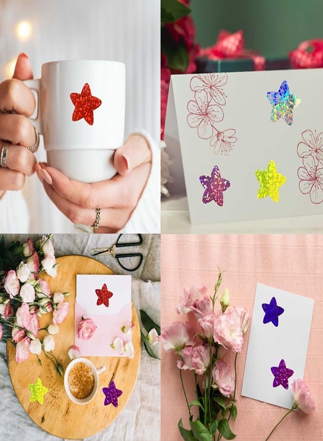 Hodaqe Star Stickers 500Pcs Colorful Glitter Sticker Self Adhesive Stars Shapes Stickers - Image 4
